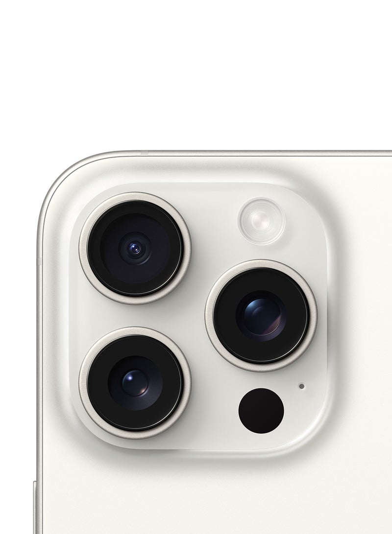 ابل  آيفون 15 برو ماكس، سعة 1 تيرابايت، تيتانيوم أبيض، 5G مع تطبيق FaceTime - إصدار الشرق الأوسط - Image 5