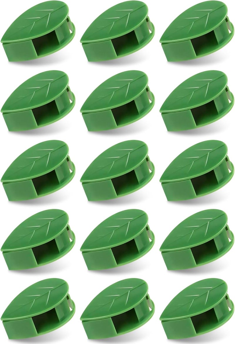 DIMROM 60Pcs Plant Vine Wall Clips with 72Pcs Adhesive Stickers - Leaf-Shaped and Weather-Resistant Money Plant Clips for Wall - Easy Installation Pothos Climbing Support for Vines & Cables Organization - Image 1