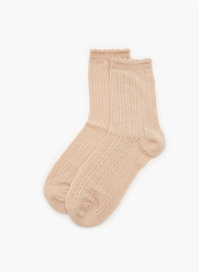 FOREVER 21 Pointelle Knit Crew Socks  - Image 2