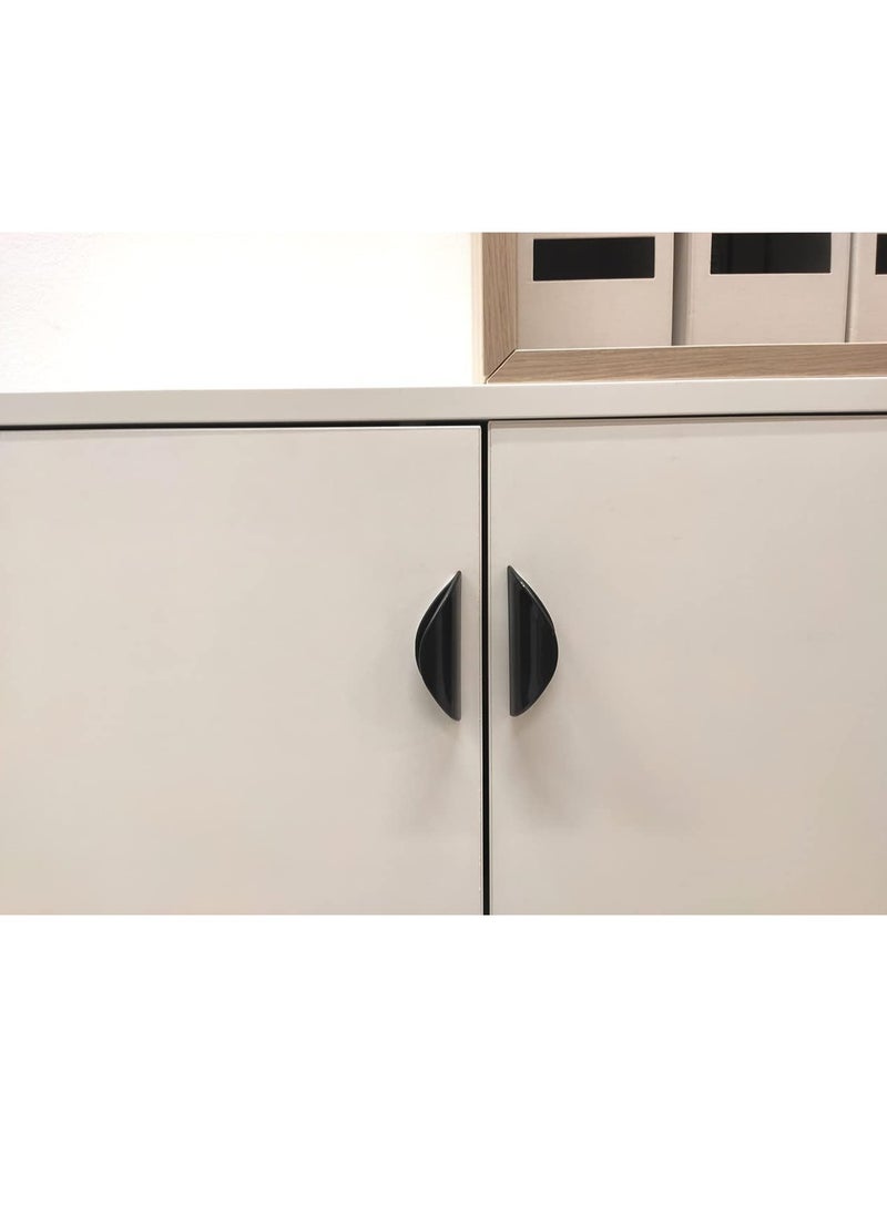 Oasisgalore - Self-Adhesive Pull Handle for Drawer, Stick on Handle for Dresser, Cabinet Knobs Replacement(Black,6 Pack) - Image 1