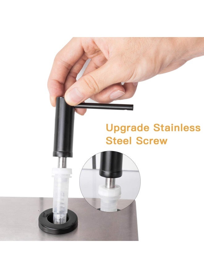 Matte Black Kitchen Sink Soap Dispenser   Countertop Pump Hand Lotion Built In Bottle Upgrade Stainless Steel Screw  - Image 5
