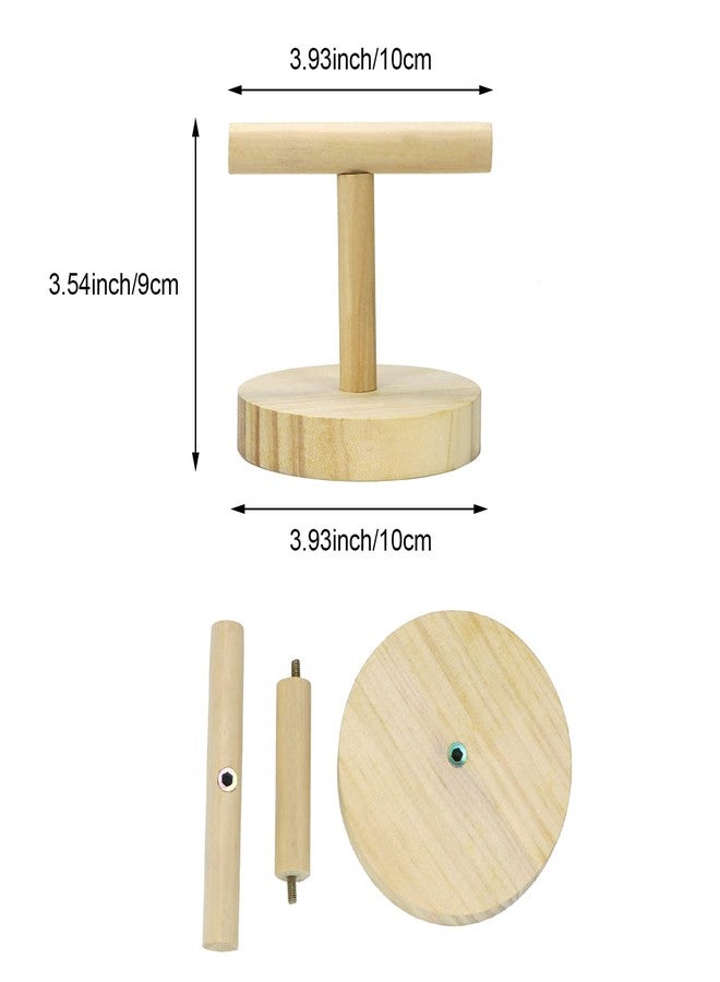 Litewoo Parrot Perch Bird Stand Natural Wood Quartz Sand Birdcage Play Gym T Perch Fits for Budgies Parakeet Cockatiel Conure Lovebirds B - Image 2