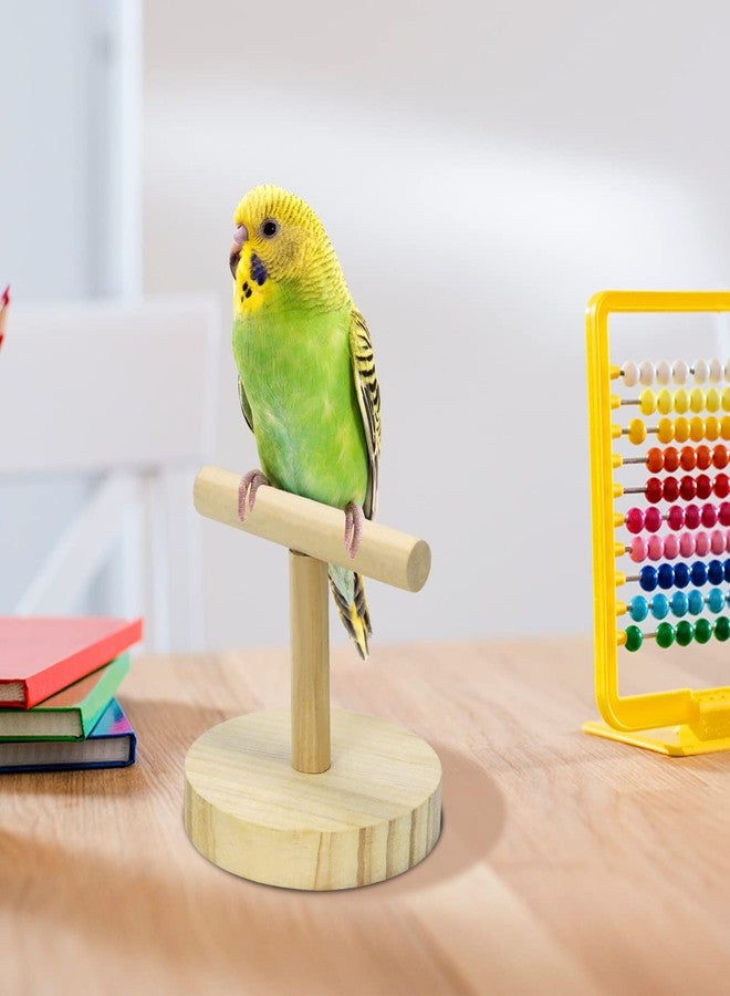 Litewoo Parrot Perch Bird Stand Natural Wood Quartz Sand Birdcage Play Gym T Perch Fits for Budgies Parakeet Cockatiel Conure Lovebirds B - Image 3