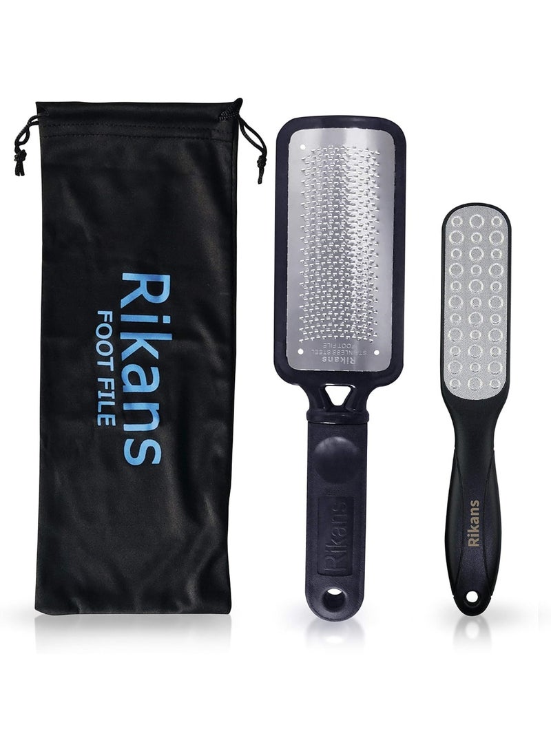 Rikans Colossal Foot File, Professional Foot Rasp Callus Remover, Foot Care Pedicure Tool to Remove Hard Skin,Can Be Used on Wet or Dry Skin, High Grade Stainless Steel File (Foot File Set) - Image 2