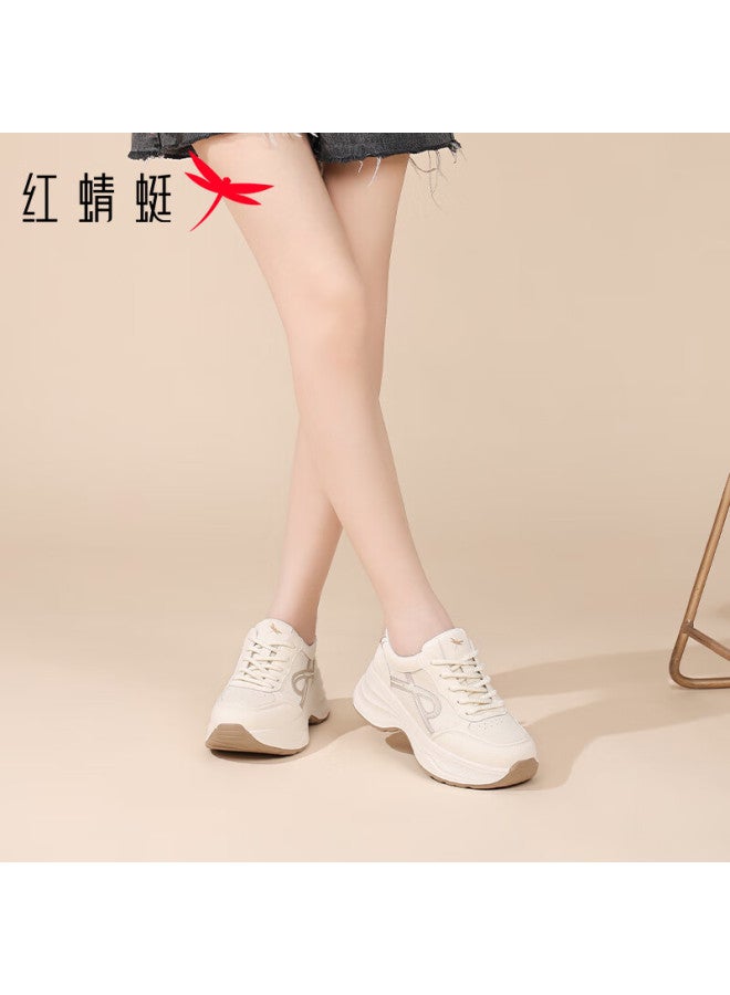 Red Dragonfly Women's Sports Shoes Trendy Versatile Durable Running Shoes Lightweight Casual White Sneakers Exb350391 Khaki Size 40