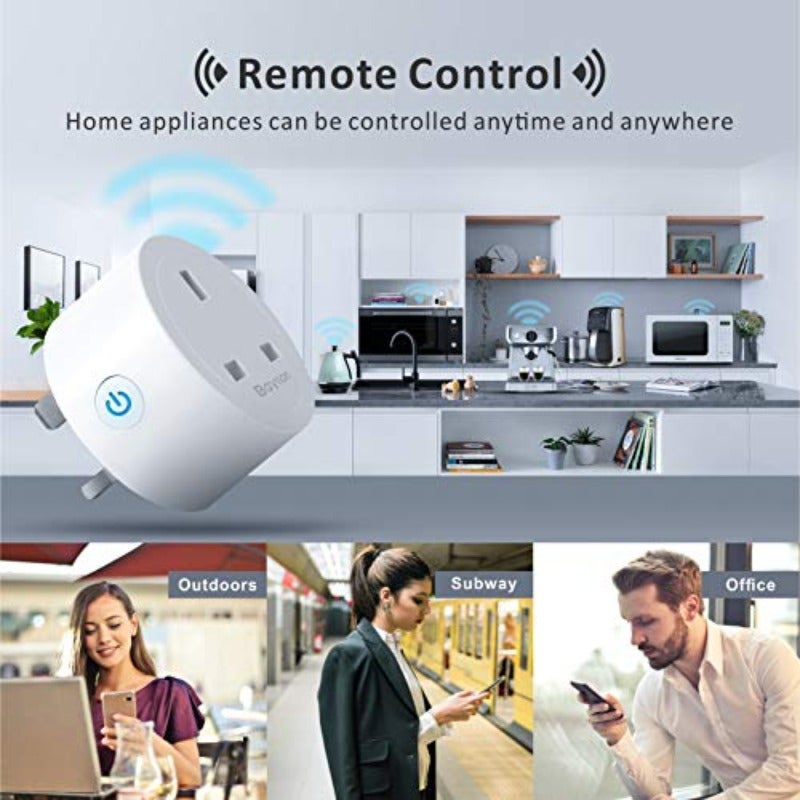 مقبس ذكي WiFi بقوة 16 أمبير لمراقبة الطاقة مقبس ذكي يعمل مع أمازون إيكو ميني مقبس ذكي عن بُعد وتحكم صوتي بدون حاجة إلى مركز تغليف واحد - Image 3