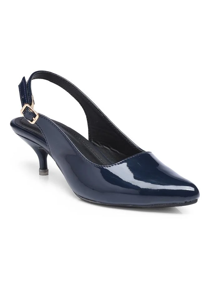 جنيست GNIST Plain Pointed Toe Kitten Heel Slingback Shoes