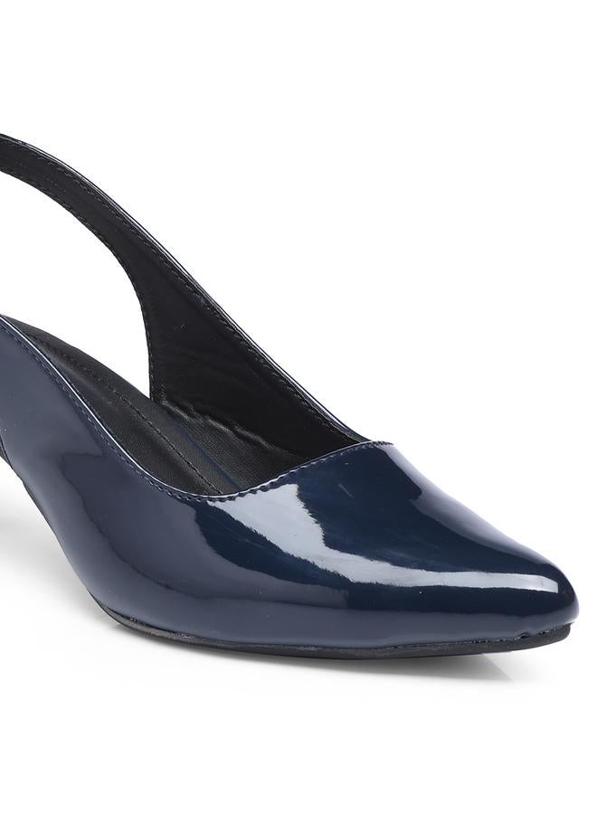 GNIST GNIST Plain Pointed Toe Kitten Heel Slingback Shoes  - Image 3