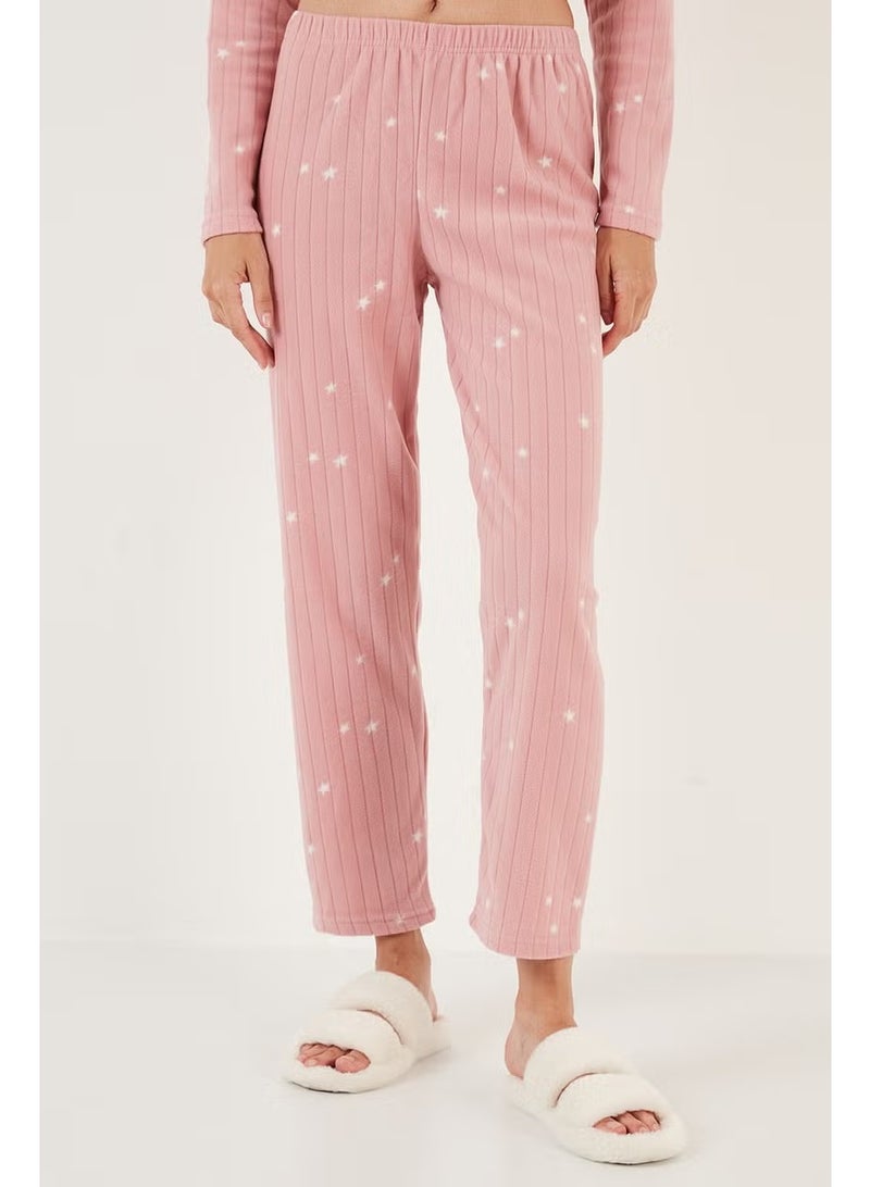 Lela Regular Fit Shirt Collar Front Buttoned Polar Fleece Pajama Set Women's Pajama Set 6571009W4 - Image 4
