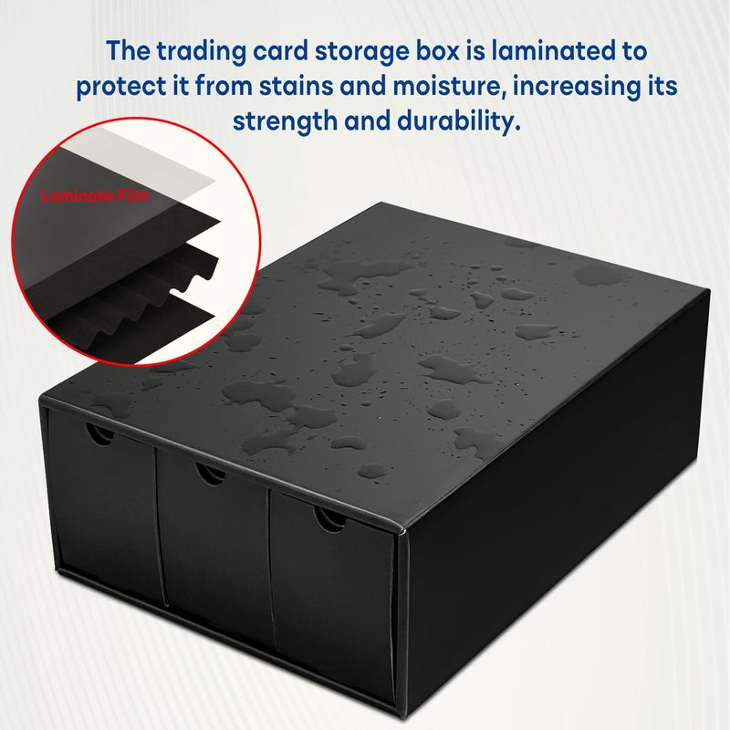 Fageverld Trading Card Storage Box, Collector Cardboard Card Box with 50 Dividers for MTG TCG Magic Baseball Sports Cards Collection, 12 Drawers - Image 3