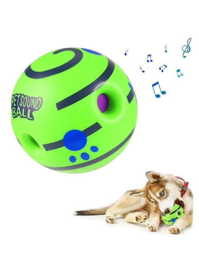 بت كرة كبيرة متذبذبة للكلاب، كرة ألعاب تفاعلية للكلاب، كرة ألعاب للكلاب تصدر صوت صرير، كرة مضغ متينة لتدريب الكلاب على تنظيف الأسنان، كرات آمنة للكلاب للاستخدام الداخلي والخارجي - Image 1