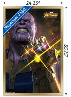 Trends International Trends International Marvel Cinematic Universe - Avengers - Infinity War - Thanos Wall Poster, 22.375" x 34", Gold Framed Version  - Image 3