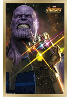 Trends International Trends International Marvel Cinematic Universe - Avengers - Infinity War - Thanos Wall Poster, 22.375" x 34", Gold Framed Version  - Image 1