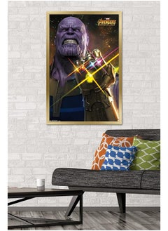 Trends International Trends International Marvel Cinematic Universe - Avengers - Infinity War - Thanos Wall Poster, 22.375" x 34", Gold Framed Version  - Image 2