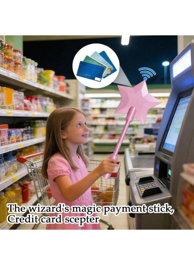 3D Printed Wand Tapd to Pay, Credit Card Magice Wand, 35cm Contactless Payment Card Holder, Digital Payment Star Wands for Easy Checkout, Funny Presents for Kids, Suitable Scenarios for CardPayment - Image 4