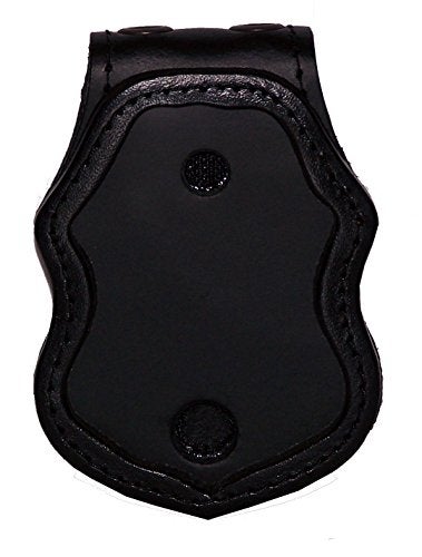 Perfect Fit Shield Wallets US Border Protection Belt Clip Badge Holder with Pocket and Chain (Black) - Image 1
