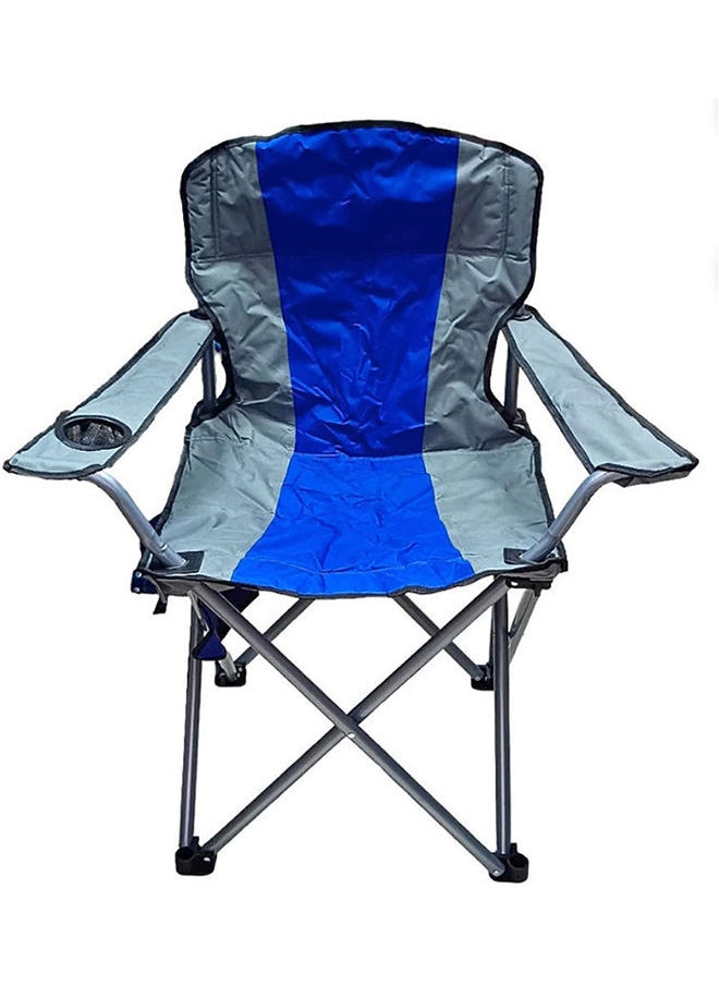 VIO Foldable Camping Chair Heavy duty/Picnic chair/Out Door Chair Hand Support with Cup Holder with Carry Bag Blue  - Image 1