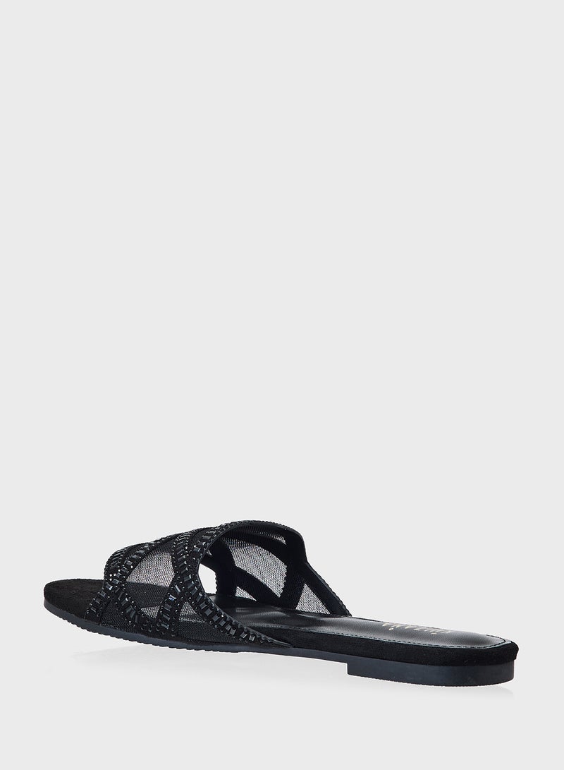Khizana Sparkly Flat Sandal - Image 3