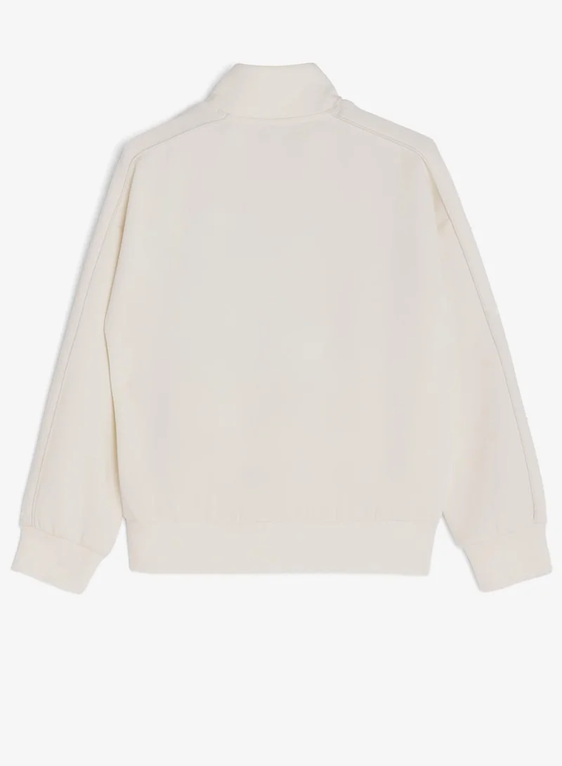 Guess Salt White Youth Full Zip Sweatshirt for Women | Best Price UAE