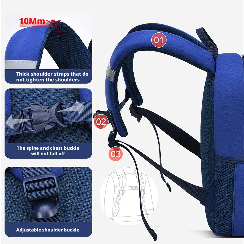 Kids Backpack Cartoon Cute Neoprene Lightweight School Bag - Image 3