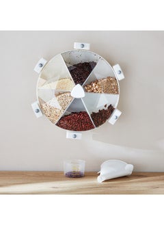 Home Box Essential Wall Mounted Rotatable 6-in-1 Grain Storage Container 38.5 x 15 x 34.7 cm  - Image 2