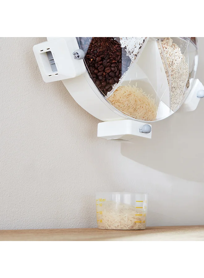 Home Box Essential Wall Mounted Rotatable 6-in-1 Grain Storage Container 38.5 x 15 x 34.7 cm