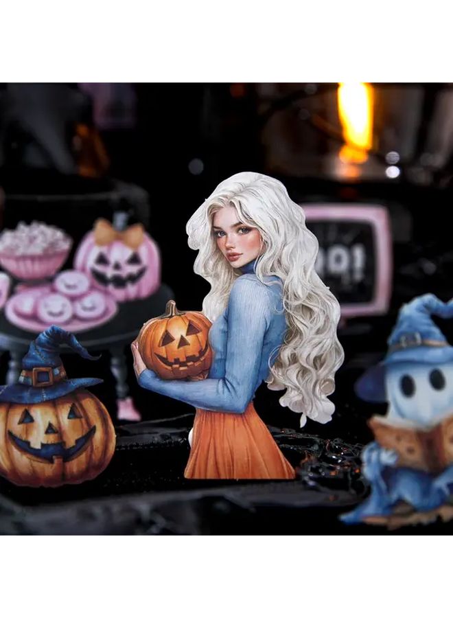 Halloween Adventure Anime Stickers 20pcs Glitter Matte DIY Scrapbook Decals - Image 4