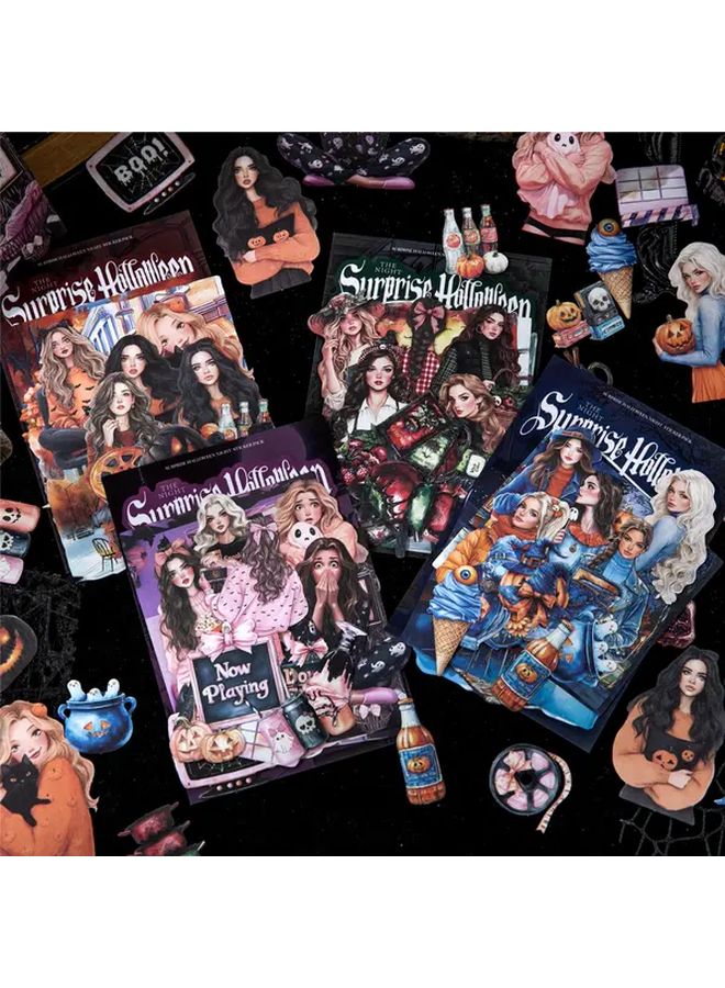 Halloween Adventure Anime Stickers 20pcs Glitter Matte DIY Scrapbook Decals - Image 2