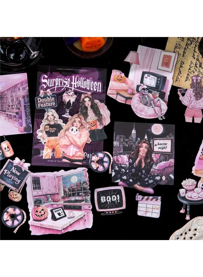 Halloween Adventure Anime Stickers 20pcs Glitter Matte DIY Scrapbook Decals - Image 5