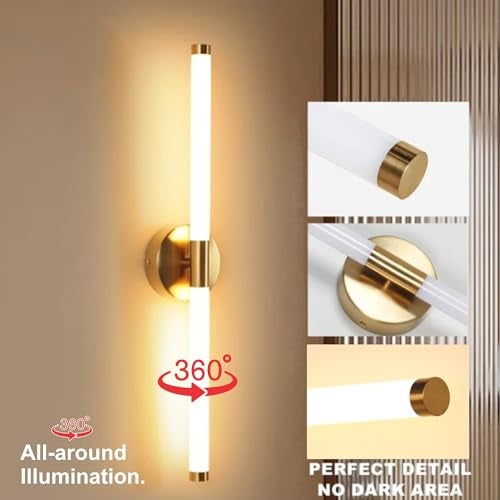 Lamp master Round Acrylic LED Wall Light | Soft Bright White Lighting | Modern Luxury Mirror Light for Bathroom, Bedroom, Living Room, Hotel Passage | Energy Efficient Wall Fixture Pack of 1 - Image 4