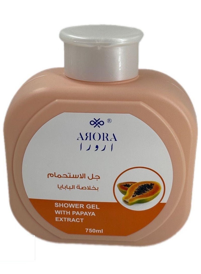 Arora Shower Gel Papaya Extract - 750 ml 