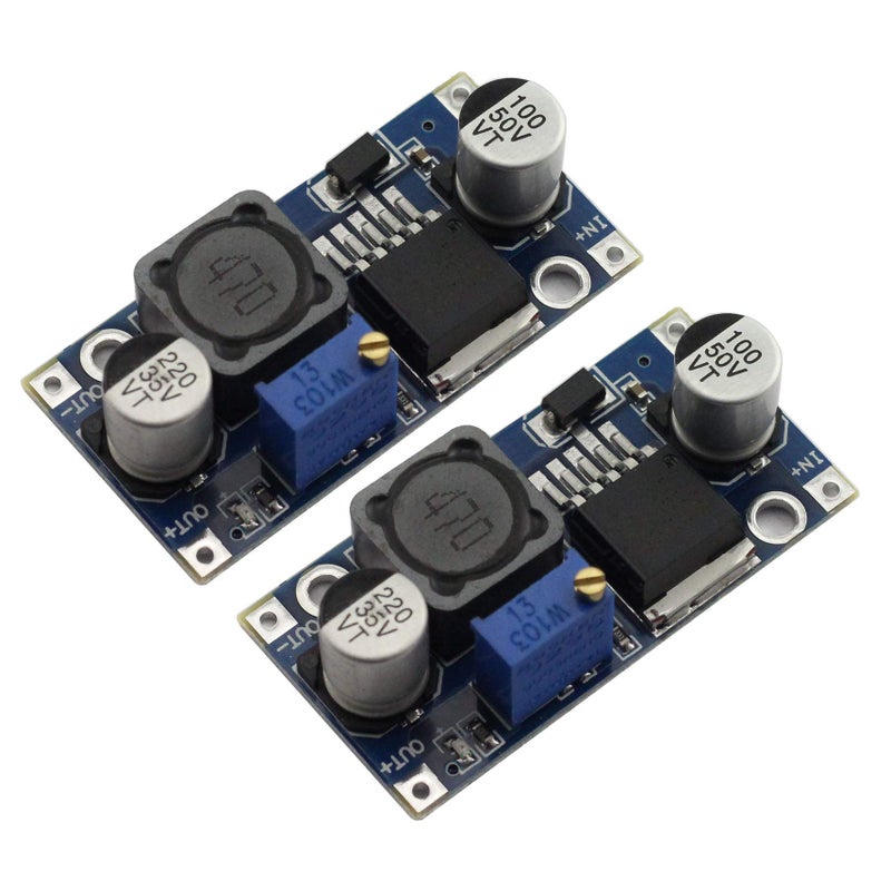 Maxmoral 2pcs DCDC Buck Converter Power Module 3A Adjustable StepDown LM2596 Voltage Regulator 24V to 12V 5V 3V