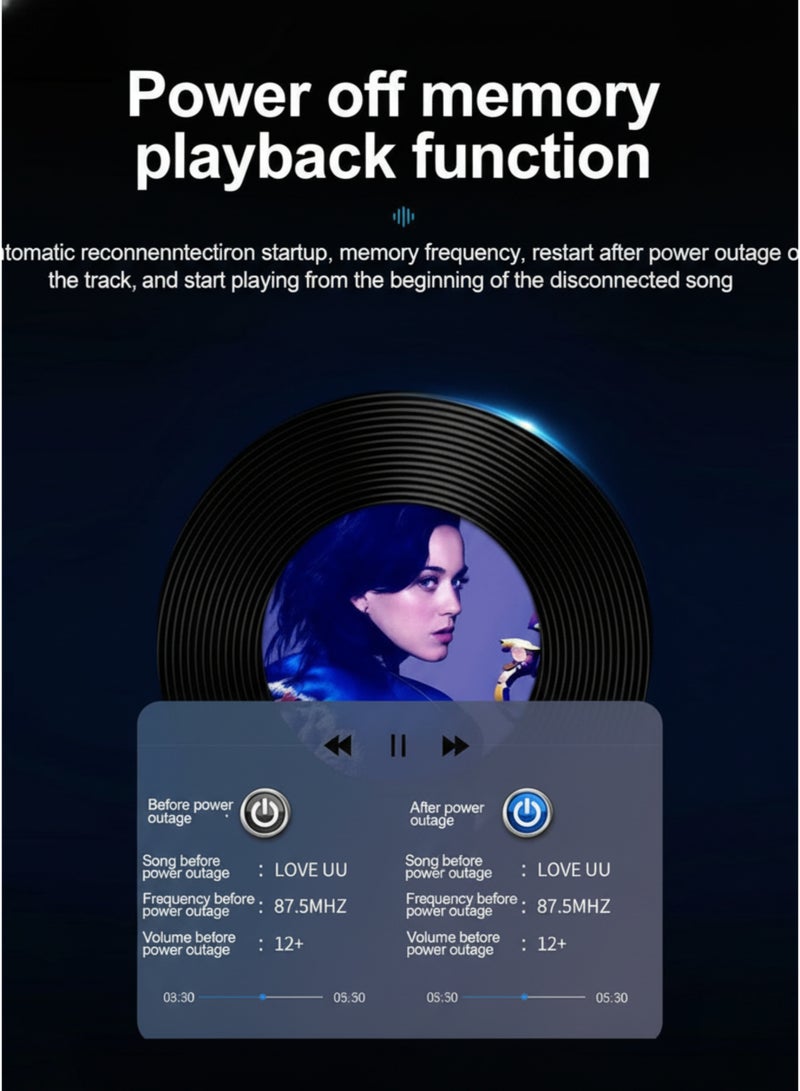 OALE Bluetooth FM Transmitter Car Charger – USB, Type-C & Lightning Fast Charging, LED Ambient Lights, Hands-Free Calling & Music MP3 Player - Image 5