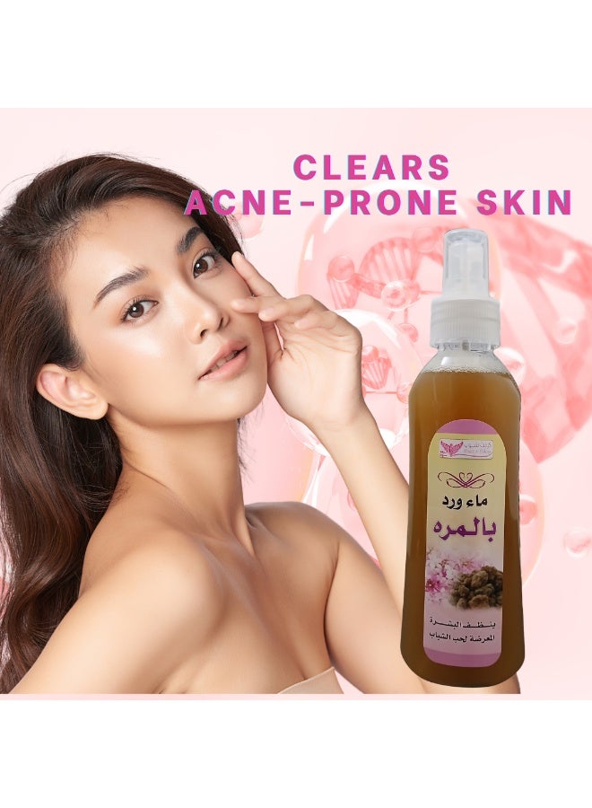 Kuwait Shop Rose Water with Myrrh 200ml – Brightening & Hydrating Face Mist | Natural Toner for Glowing, Clear, and Acne-Prone Skin | Tightens Pores & Refreshes Skin - Image 3