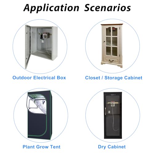 Stropum Automatic Small Dehumidifier for Grow Tent,Electric Box,Storage Cabinet,Closet,110V/240V Mini Dehumidifier With Temperature Control Switch - Image 3