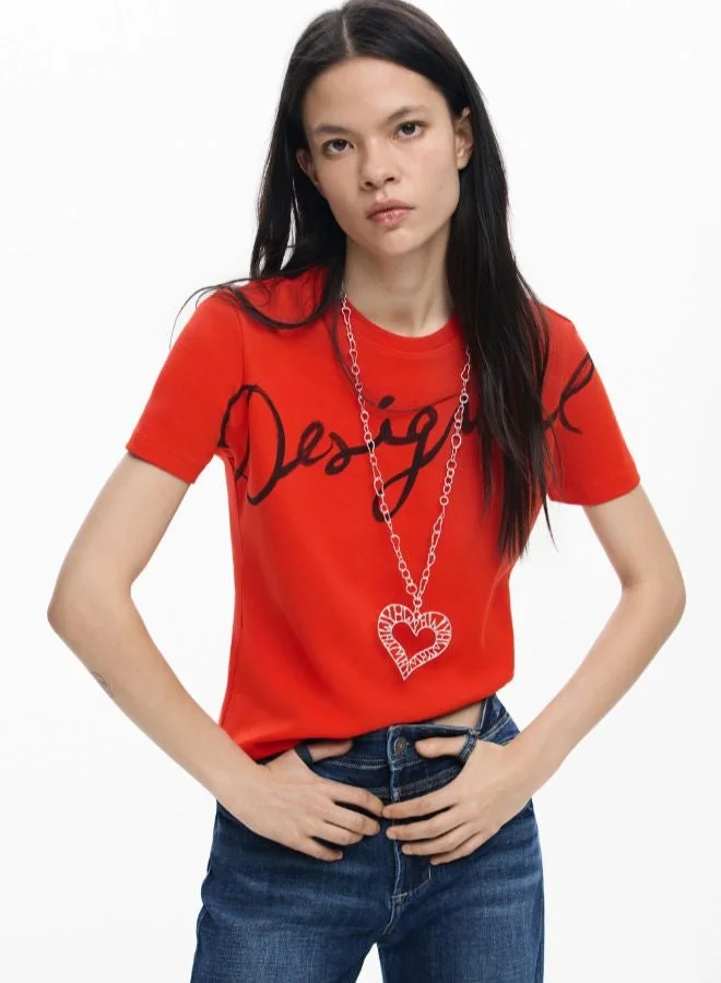 ديسيجوال قميص محبوك بشعار