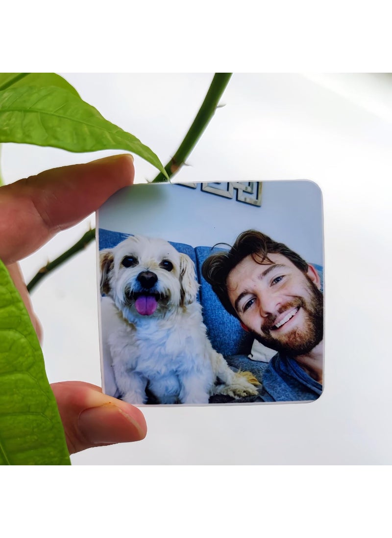 TEAKWOOD Fridge Magnet Photo Frame Set Magnetic Photo Frame for Fridge Photo Magnets for Fridge Customized Photo Fridge Magnet with Cute Magnetic Panda for Home Decor India Fridge Magnet 4  - Image 3