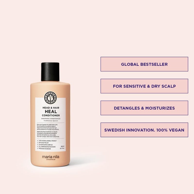 Maria Nila Head & Hair Heal, Conditioner 10.1 Fl Oz, Soothing Aloe Vera for dry & itchy scalps, 100% Vegan & Sulfate/Paraben free - Image 3