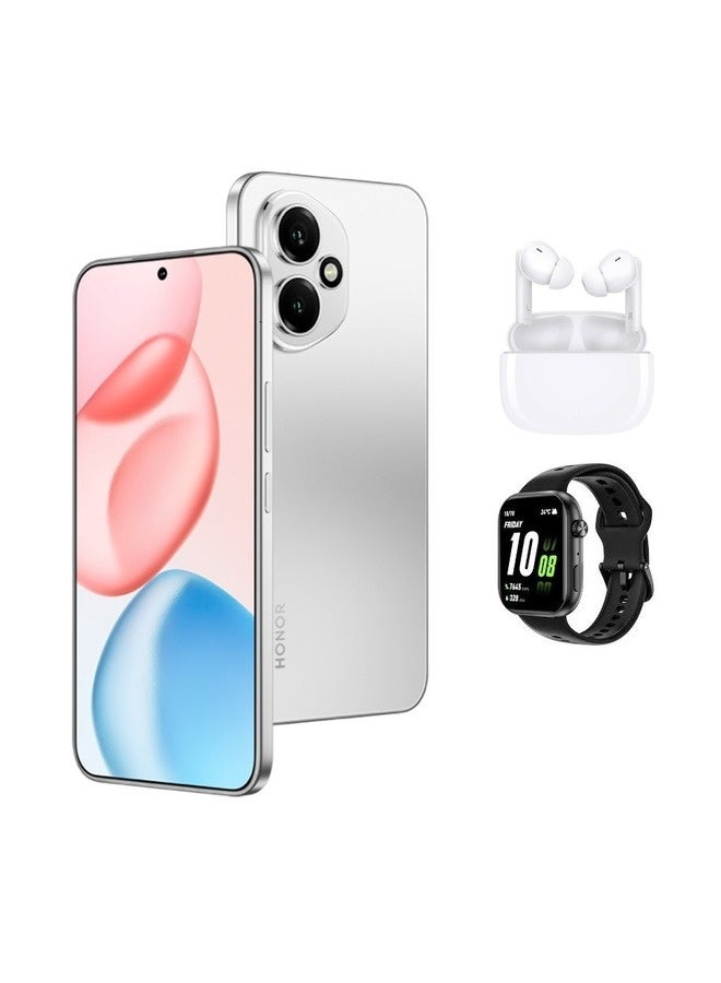 Honor 400 Dual SIM Meteor Silver 12GB RAM 256B 5G With Earbud X7 Lite & Choice Watch 2i (Color of gifts may vary) - Image 1