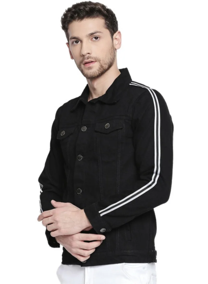 هاي ستار جاكيت جينز رجالي أسود سادة