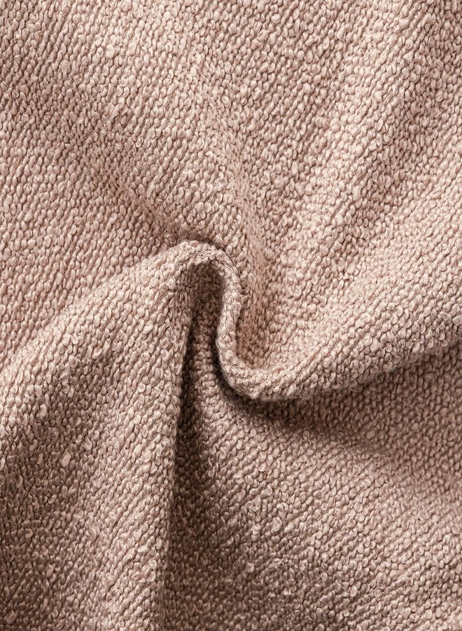 Foindtower Set of 2, Decorative Textured Boucle Throw Pillow Covers Accent Solid Lumbar Pillow Cases Cozy Couch Cushion Case for Chair Sofa Bedroom Living Room Home Decor 12 x 20 Inch Light Pink - Image 3