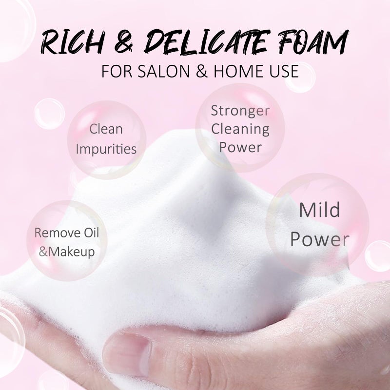 EMEDA مجموعة شامبو الرموش EMEDA 2.02 أونصة سائلة مع مجفف مروحة قابل لإعادة الشحن/فرشاة/زجاجة شطف، منظف خالي من الزيت لغسل الإضافات والمجموعات والرموش الطبيعية، منظف للعناية بالرموش - Image 4