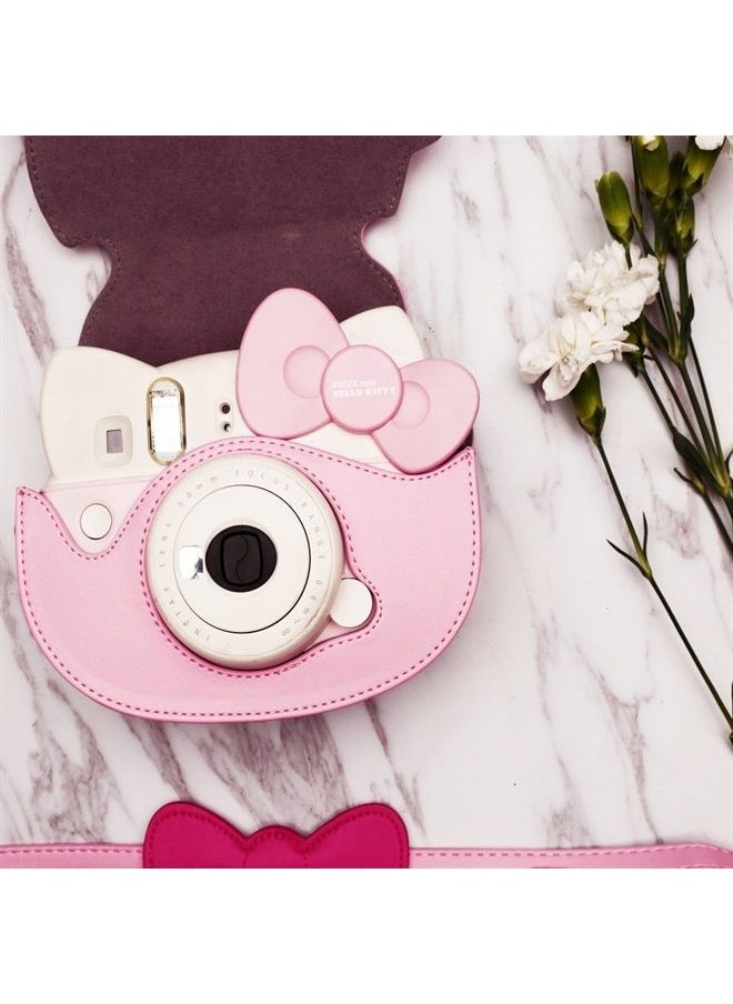Hellohelio - HelloHelio Mini Hello Kitty Instant Camera Case for Fujifilm Instax Cameras, [Exact-Fit] Pink Kitty Bowknot Bag for INS Mini KIT CHEKI Camera (2014-2019) – Pink - Image 1