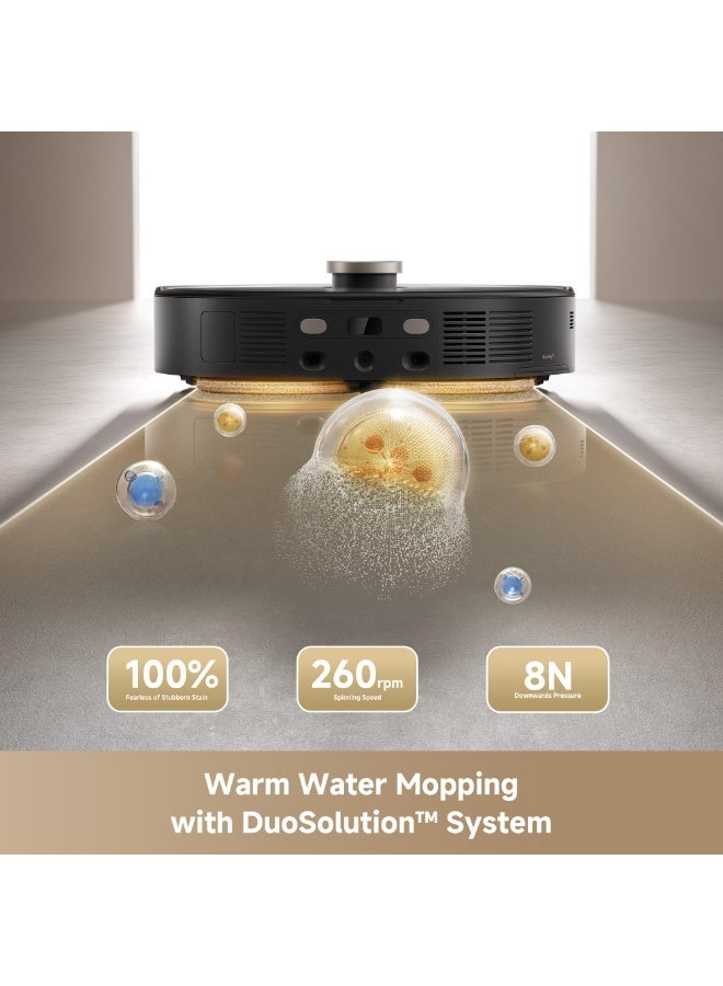 Mova V50 Ultra Complete Robot Vacuum and Mop Self-Cleaning, 24,000 Pa Suction, Liftable Navigation with Obstacle Overcoming and Warm Water Mopping with DuoSolution System Designed In-Depth Pet Care, Black - Image 5