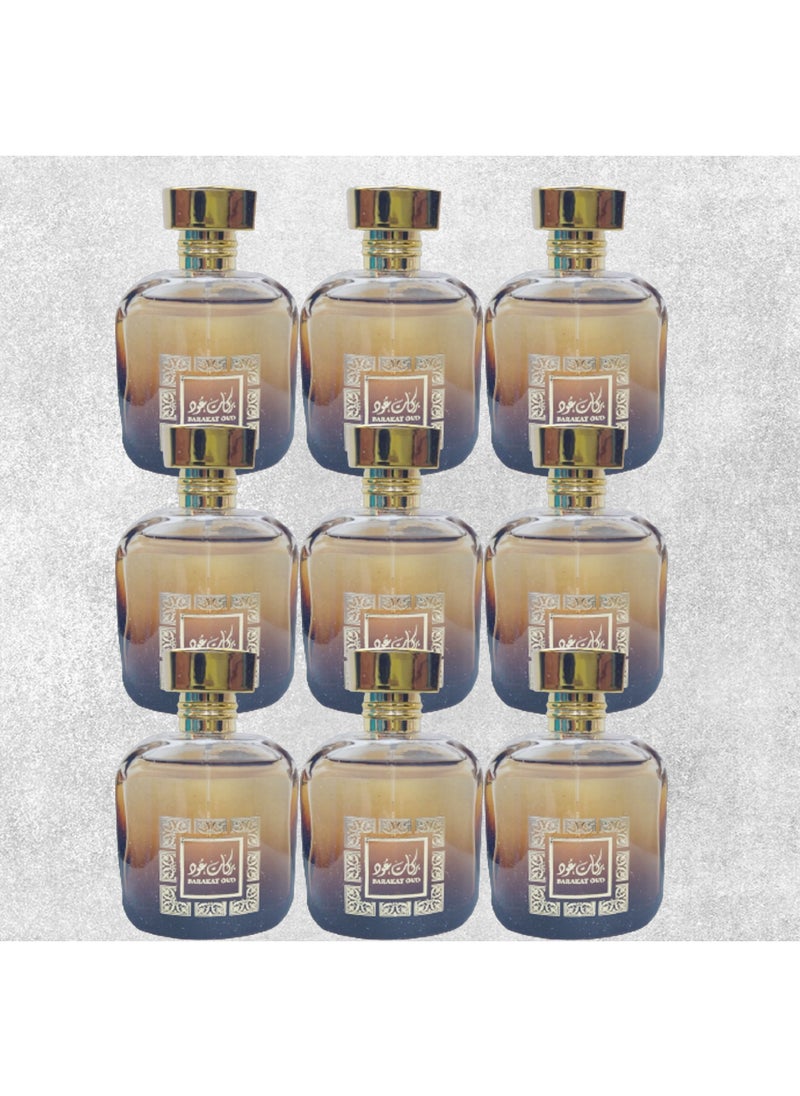 Barakat - 9 Pieces Barakat Oud Perfume 100 Ml EDP - Image 1