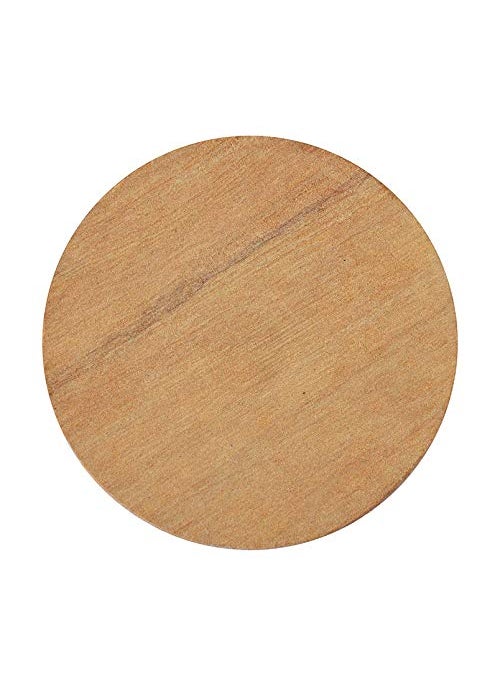 BLACKBULLS BLACKBULLS Specialized Rubbing Sandal Wood Round Stone Chandan Chakla 8 Inch 