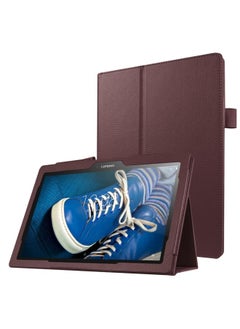 Case Cover Litchi Texture Horizontal Flip Solid Color Leather Case with Holder for Lenovo TAB 2 A10-30 X30F & TAB 2 A10-70F, 10.1 inch Coffee