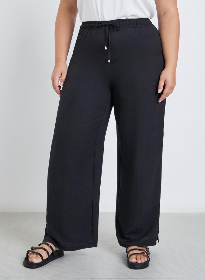 Styli Plus Black Wide Leg Trousers - Image 2