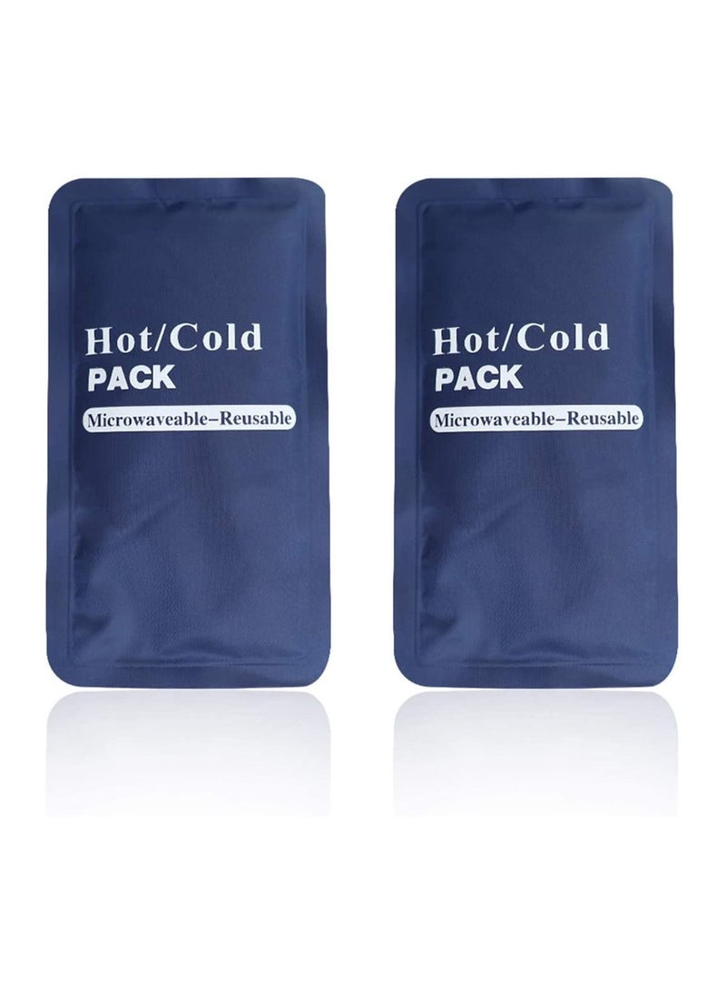 2-Pieces Hot Cold Reusable Gel Pack Compress Wrap for Migraine Relief Sprains Muscle Pain Bruises Injuries - Image 1