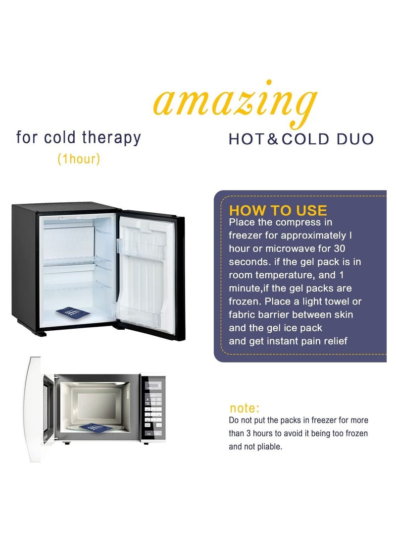 2-Pieces Hot Cold Reusable Gel Pack Compress Wrap for Migraine Relief Sprains Muscle Pain Bruises Injuries - Image 2